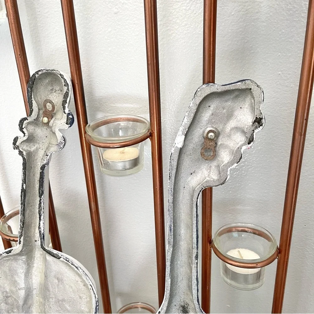 Eclectic Revival Distressed Upcycled Vintage 1960 Royal Hanging Violin Mandolin - Picture 6 of 9